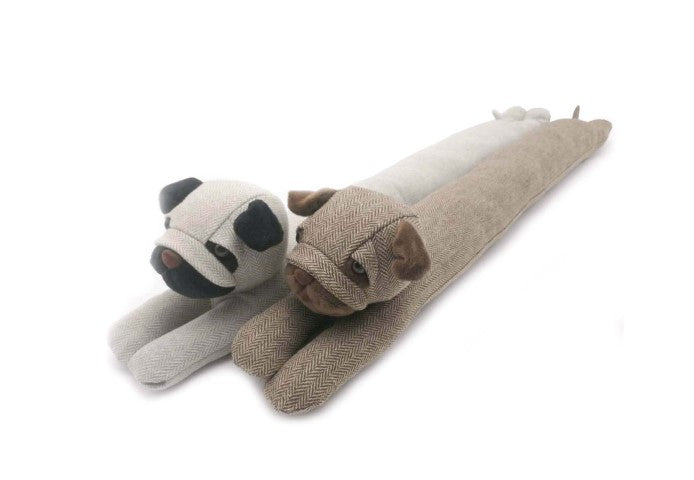 Cale-Porte Boudin En Tissu Motif Chat - 79 Cm - Style Shabby Chic - Fabriqué En France
