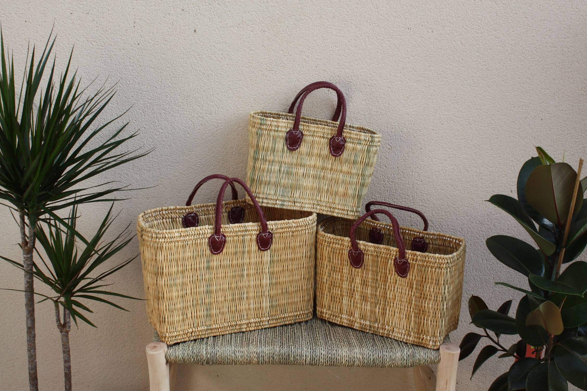 Wicker Panier Sac Osier Soft Wicker Basket Sizes Small Bag Large