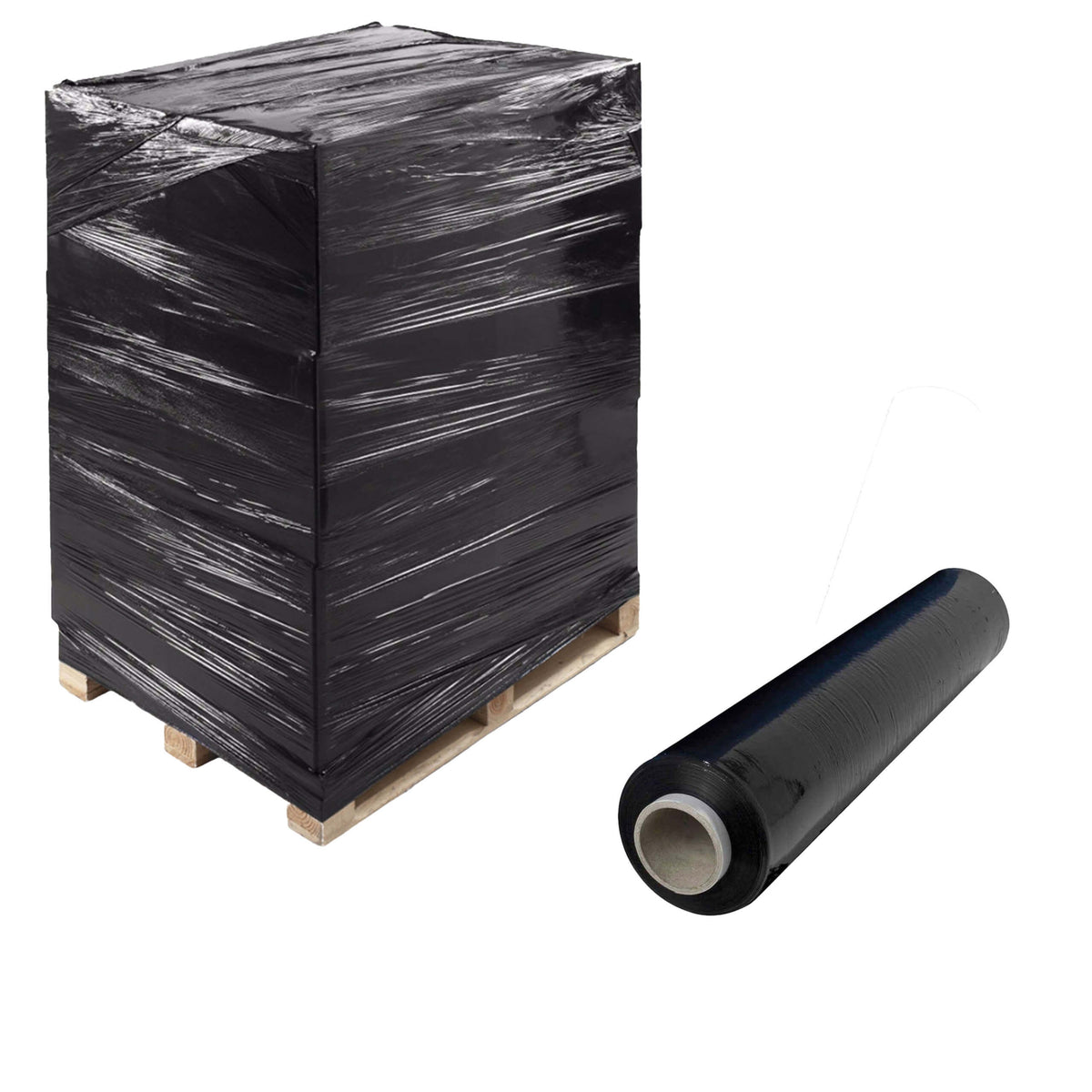 Film Étirable Noir Triplast 100 Mm X 150 M - 17 µm Mini Noyau Emballage Industriel