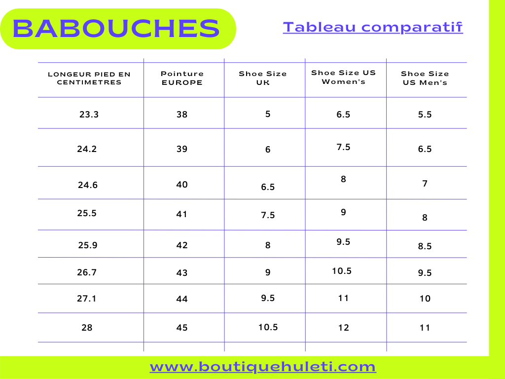 Conversion chaussure best sale