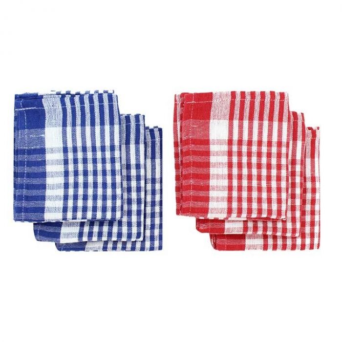 Set of 6 / 12 / 24 checkered tea towels - 44 x 67 cm - 100% cotton - B –  BOUTIQUE HULÉTI