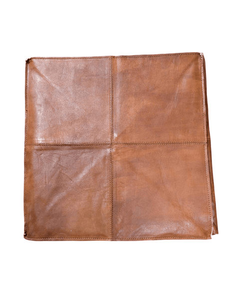 GROS POUF CARRÉ en cuir Marocain - Fait Main - Moderne & Design - 2 finitions au choix -