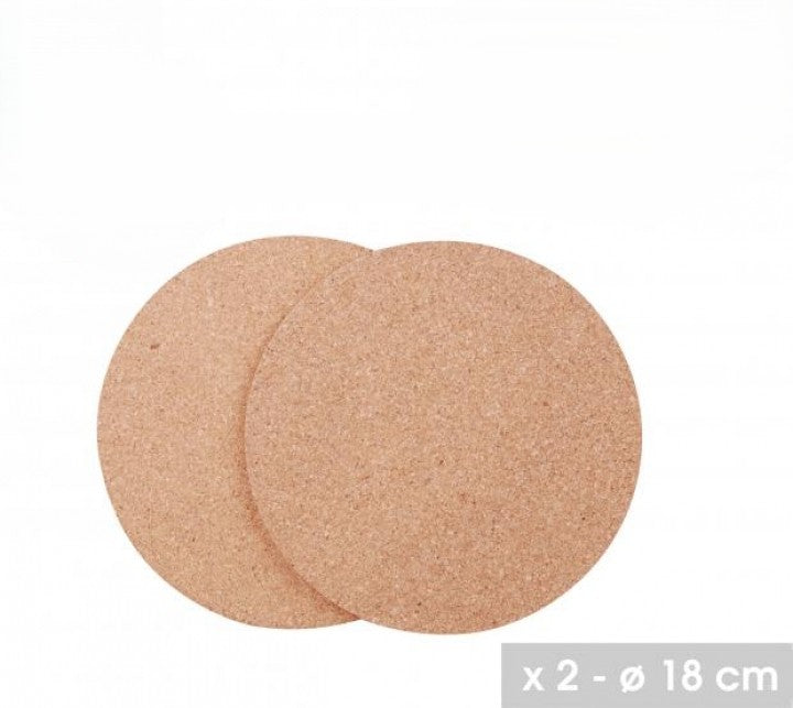 Lot De 6 Dessous De Plat En Liège Ronds 19 Cm - Antidérapants Et Résistants à La Chaleur - Protection Table