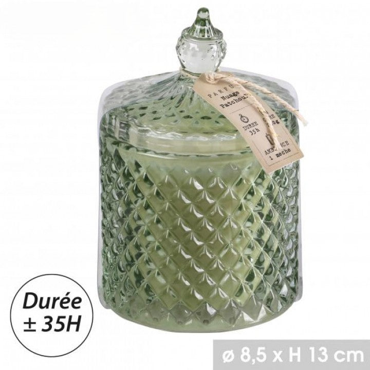 Magnifique Bougie bonbonnière verre - longue durée - 3 senteurs au choix -