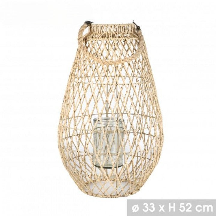 SUPERBE Grande Lanterne AVA en corde - déco naturelle intérieur & extérieur