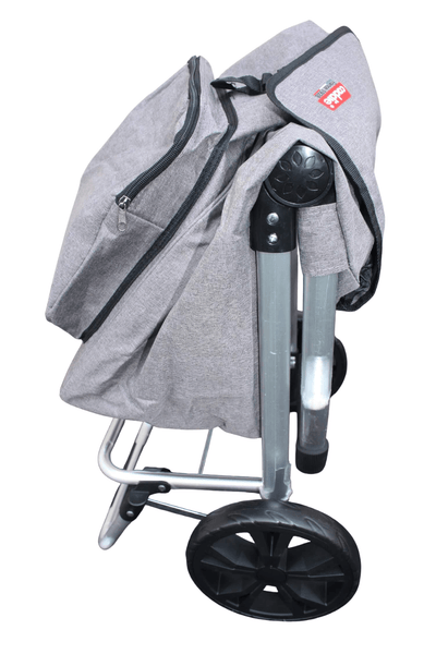 GRAND Chariot de course Caddie PLIABLE - Grandes roues ISOTHERME - Cadre Aluminium