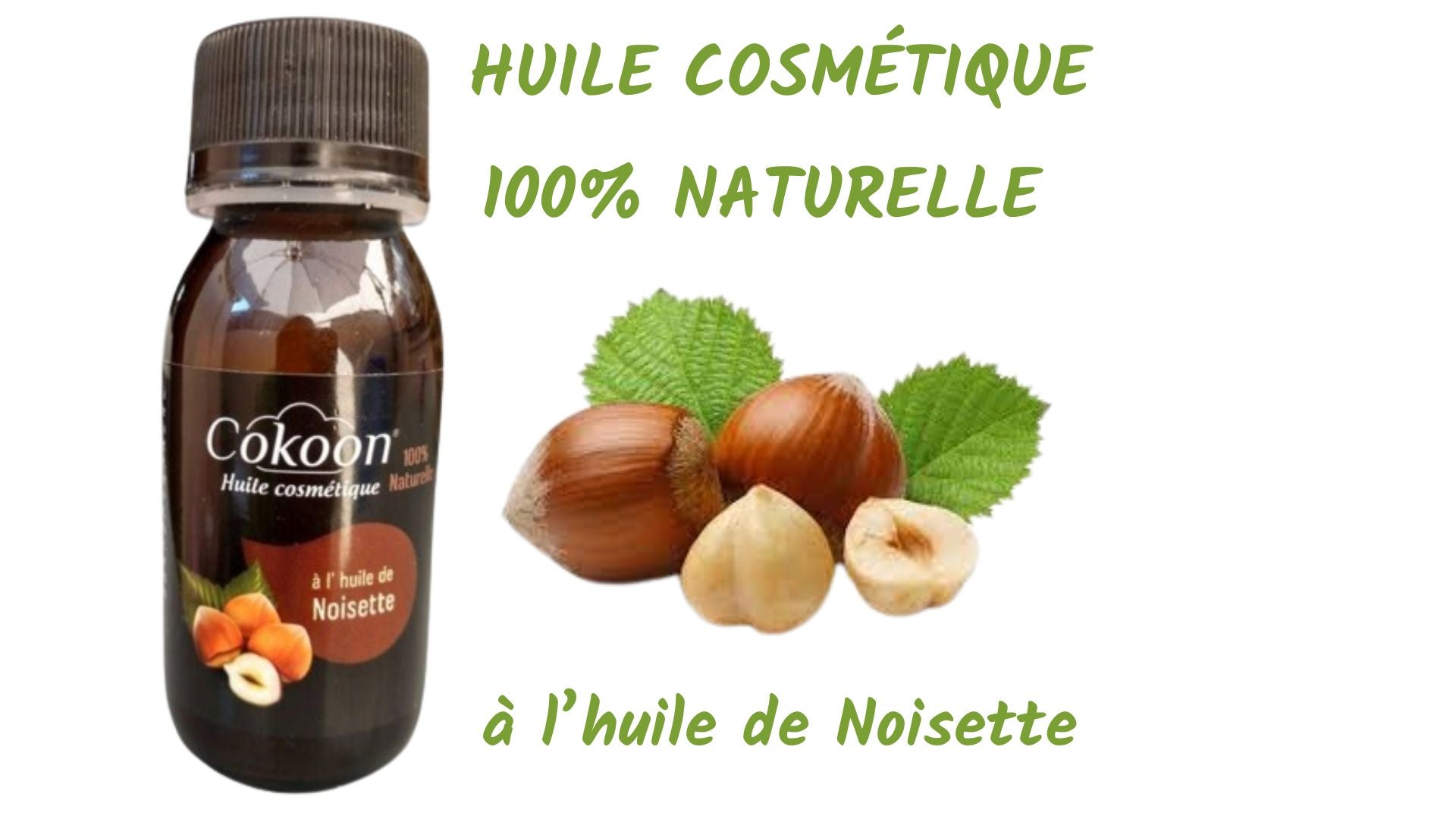 Huile cosmétique de Noisette - 60 ml - Bienfaits hydratation anti-age Visage Corps et Cheveux