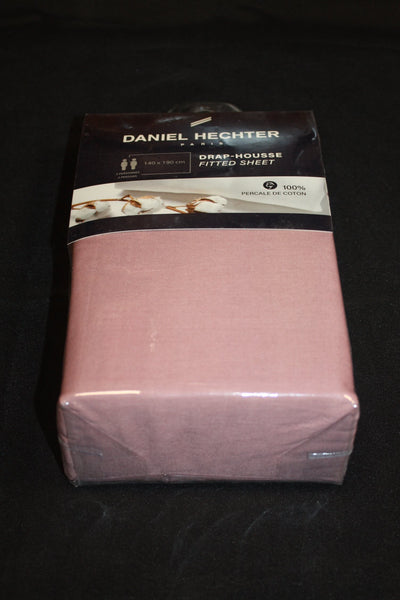 DRAP HOUSSE 100% COTON PERCALE - 2 PERSONNES - 140X190cm - Coloris au choix -