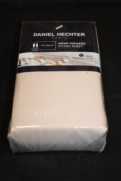 DRAP HOUSSE 100% COTON PERCALE - 2 PERSONNES - 180X200cm - Coloris au choix -