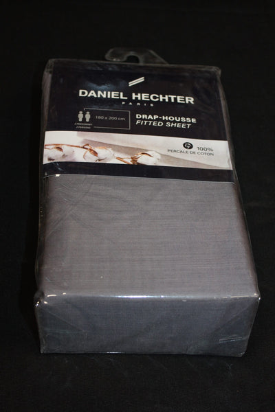 DRAP HOUSSE 100% COTON PERCALE - 2 PERSONNES - 180X200cm - Coloris au choix -