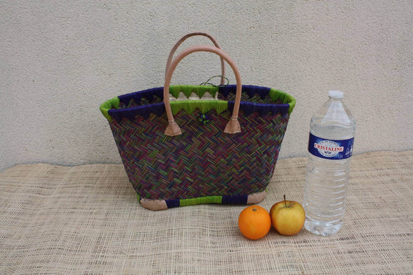 Superbe GRAND Panier XXL de MADAGASCAR - 3 tailles - sac cabas - idéal courses , marchés , travail , plage ... raphia palmier roseau jonc
