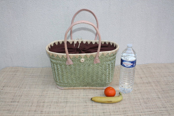 JOLI Panier sac cabas en Paille - 3 TAILLES - Anses Longues - idéal courses , marchés , travail , plage ... raphia palmier jonc
