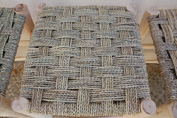Tabouret Haut de Bar - BOIS & CORDE - Fait Main - Artisanat Beldi Marocain