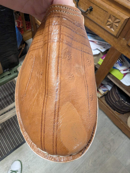 Babouches en cuir, chaussons en cuir, mules en cuir - confortables, facile à enfiler, artisanales - Homme & Femme - Du 36 au 45  !