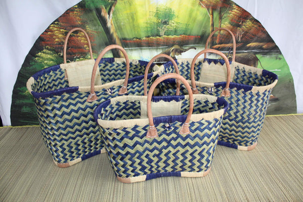 Superbe Panier - 3 TAILLES - Tressé à la main - sac cabas - idéal courses , marchés , travail , plage , déco
