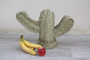 CACTUS Hand Braided Decoration in Palm Tree Doum - Handcrafted straw rattan wicker - 6 SIZES to choose from -