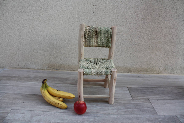 Tabouret ou Chaise pour enfant - ARTISANAL - en Bois de Citronnier - ORIGINAL - Décoration Bohème Boho