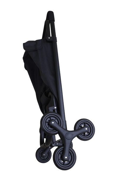 GRAND Chariot de course pliable Caddie Noir - 6 roues - Léger & Solide