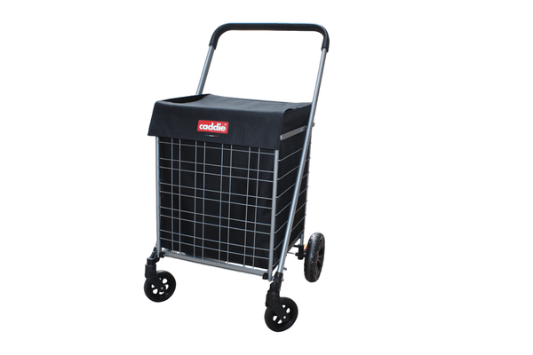 Chariot de courses Caddie 4 roues - Leger pliable grand format XXL - Freins et roues pivotantes