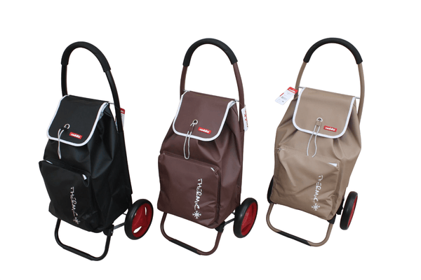 Chariot de courses Caddie - Pliable, Solide, Isotherme, Grandes Roues - 3 COLORIS