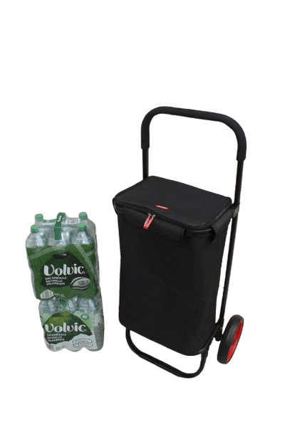 Chariot de Courses Caddie Noir Pliable – Grandes Roues, Léger et Solide