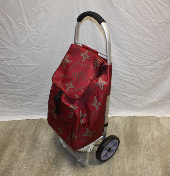 LARGE ALUMINUM shopping trolley - Large solid wheels - Stairs Sidewalk