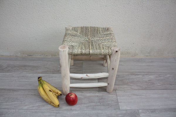 TABOURET MAROCAIN en Bois de Citronnier - ARTISANAL - Décoration Bohème - 4 Tailles -
