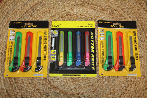 Lot de 10 cutters lames cran d'arrêt - Qualité - Promo PAS CHER -