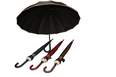 GRAND Parapluie automatique Uni - 16 Baleines renforcées - Diamètre 1.20 Mètre - 4 COLORIS AU CHOIX