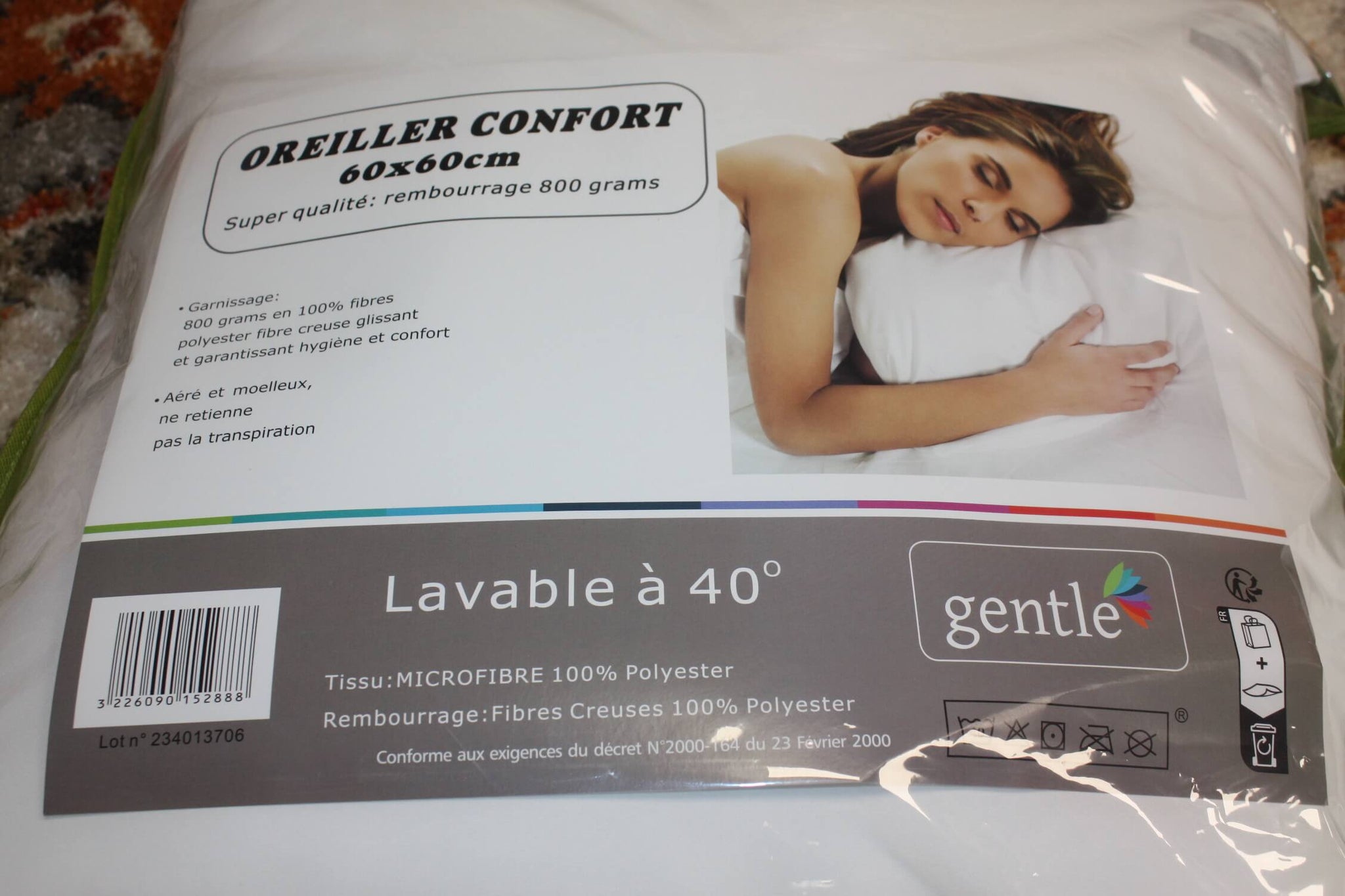 Memory foam pillow 60x60cm - Ultra Comfort - Jean Louis Scherrer
