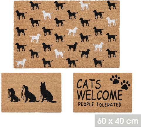 Tapis extérieur coco - Paillasson entrée - Anti Glisse Caoutchouc - 40x60cm