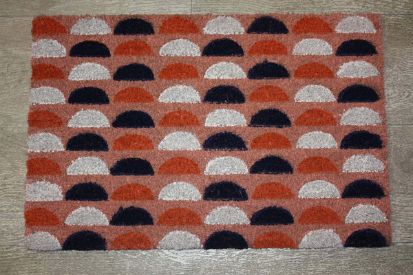 Tapis extérieur coco coloré - Paillasson entrée - Anti Glisse Caoutchouc - 40x60cm