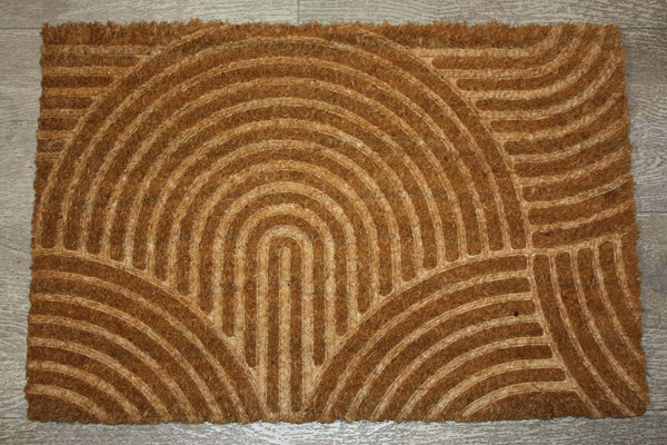 Tapis extérieur coco - Paillasson entrée - Anti Glisse Caoutchouc - 40x60cm RELIEF