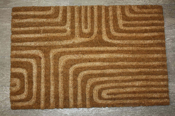 Tapis extérieur coco - Paillasson entrée - Anti Glisse Caoutchouc - 40x60cm RELIEF