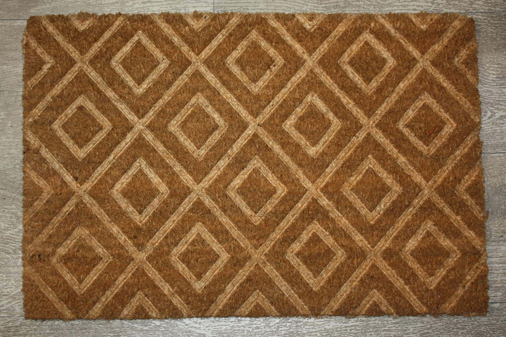 Tapis paillasson de coco décoration oiseaux Naturel Tapis paillasson de coco décoration oiseaux Naturel