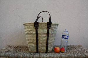 Sac Cabas En Raphia Tressé Main - Commerce équitable, Rose, 48x25 Cm - Sac De Plage, Shopping, Marché (fait Main à Madagascar)
