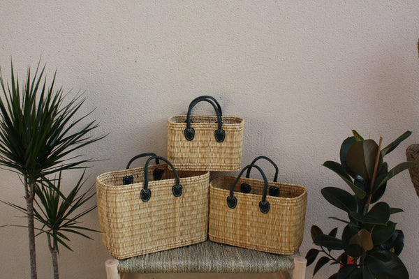 Superbe GRAND Panier XXL MAROCAIN - 3 tailles - sac cabas - idéal courses , marchés , travail , plage ...