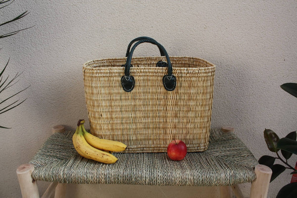 Superbe GRAND Panier XXL MAROCAIN - 3 tailles - sac cabas - idéal courses , marchés , travail , plage ...