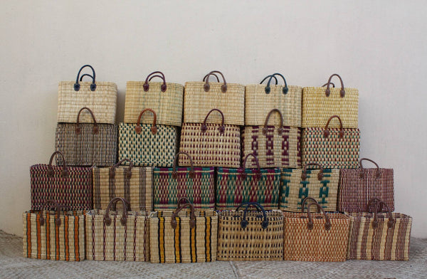 Grand Panier XXL Solide en Osier - Idéal pour le Marché, les Courses et la Plage - Tressé à la Main