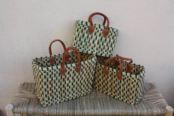 Weicher Weidenkorb – 3 Größen – Große riesige XXXL-Tasche und Tragetasche!!! Zum Einkaufen, Märkte, Strand ... Binsenschilf - Huléti -