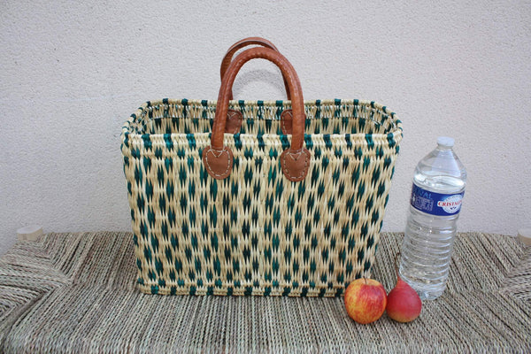 Weicher Weidenkorb – 3 Größen – Große riesige XXXL-Tasche und Tragetasche!!! Zum Einkaufen, Märkte, Strand ... Binsenschilf - Huléti -