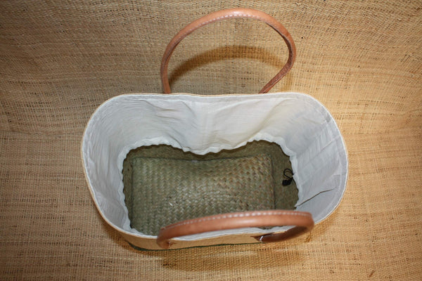 Panier Vert & Naturel - Pochon Tissu Sac Cabas Léger - 3 TAILLES - Marché, courses, plage...