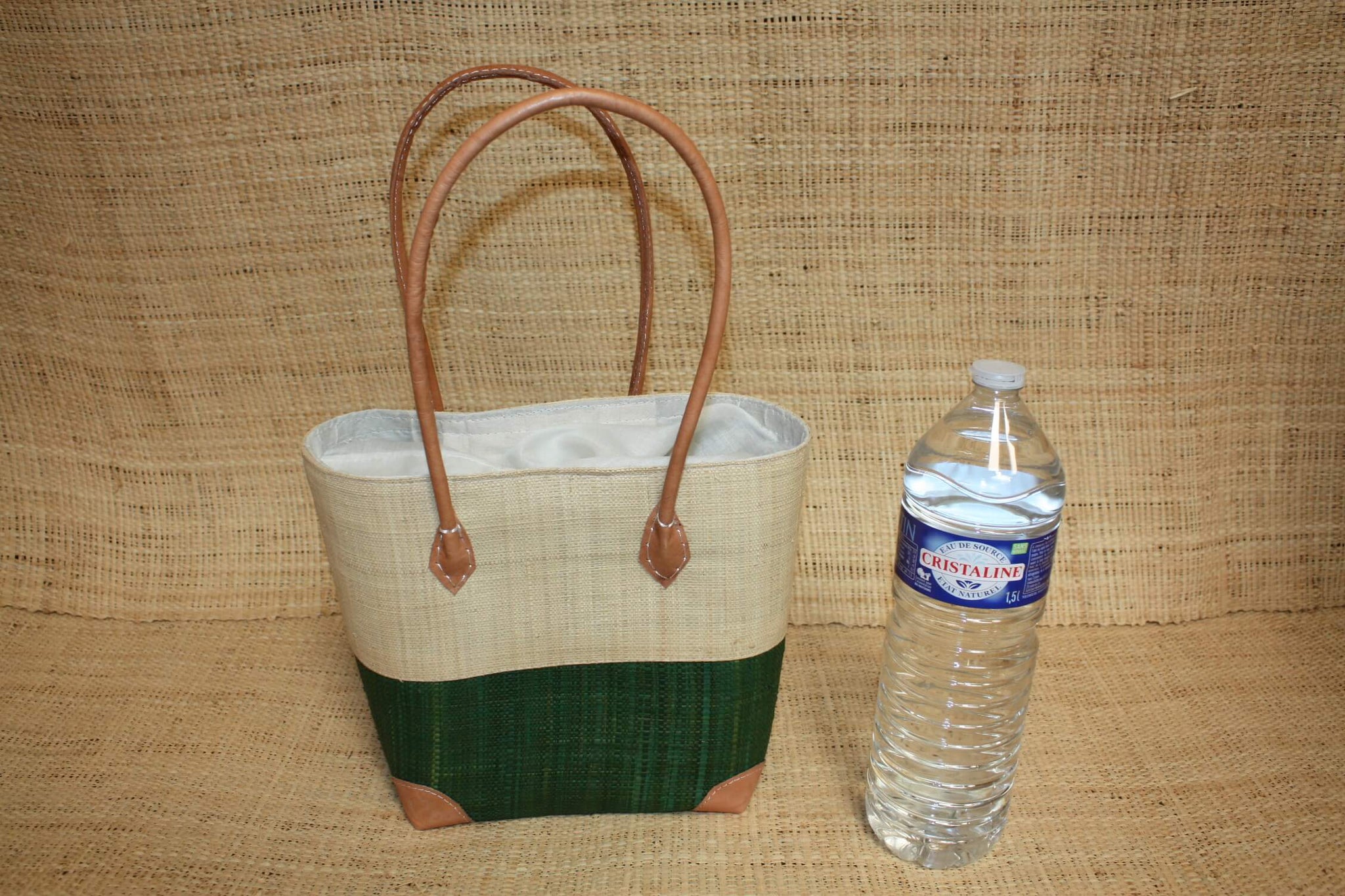 Panier Vert & Naturel - Pochon Tissu Sac Cabas Léger - 3 TAILLES - Marché, courses, plage...
