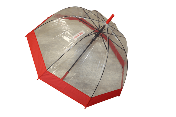 Parapluie CADDIE Grand Format - TRANSPARENT - Pliable, Léger et Renforcé