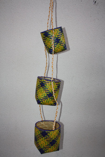 3 Hängekörbe zum Aufhängen oder Hängen / Gewürzhalter, Pflanzen oder diverse Aufbewahrung - NATÜRLICH HANDGEFERTIGT