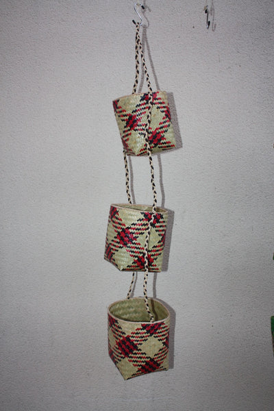 3 Hängekörbe zum Aufhängen oder Hängen / Gewürzhalter, Pflanzen oder diverse Aufbewahrung - NATÜRLICH HANDGEFERTIGT