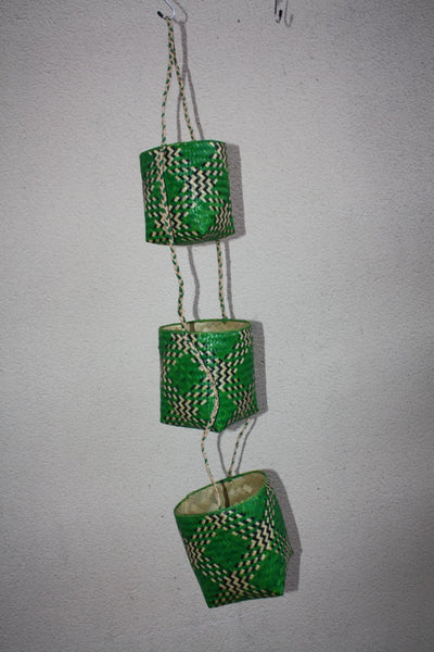 3 Hängekörbe zum Aufhängen oder Hängen / Gewürzhalter, Pflanzen oder diverse Aufbewahrung - NATÜRLICH HANDGEFERTIGT