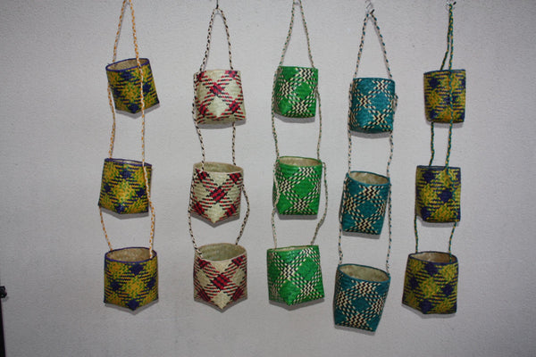 3 Hängekörbe zum Aufhängen oder Hängen / Gewürzhalter, Pflanzen oder diverse Aufbewahrung - NATÜRLICH HANDGEFERTIGT