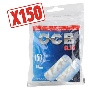 Pack of 1 to 20 Packs of White OCB Slim Foam Filters