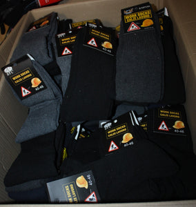 Packung mit 9 Paar Socken - VERSTÄRKT ideal für die Arbeit - von 40 bis 46